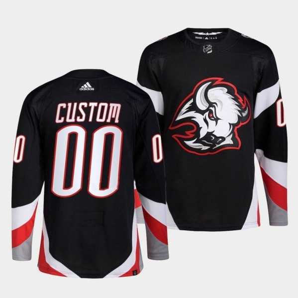 Men%27s Buffalo Sabres Custom Black 2022-23 Stitched Jersey->customized nhl jersey->Custom Jersey